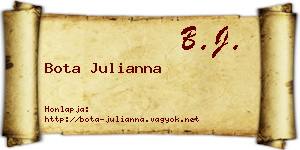 Bota Julianna névjegykártya