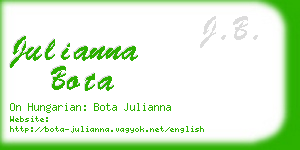 julianna bota business card